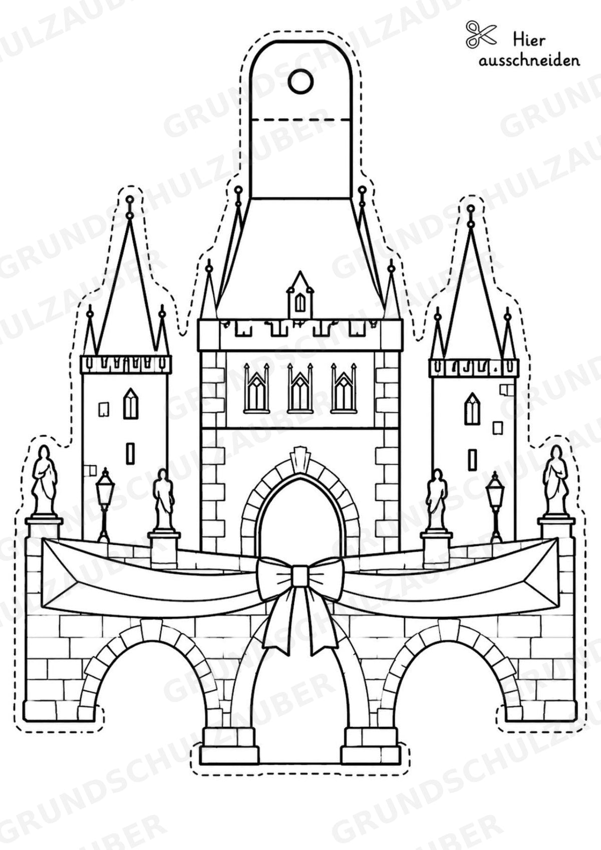 Tschechien – Fensterdeko – Basteln – Ausmalbild – Ausschneiden – 15 Vorlagen – Materialseite 3