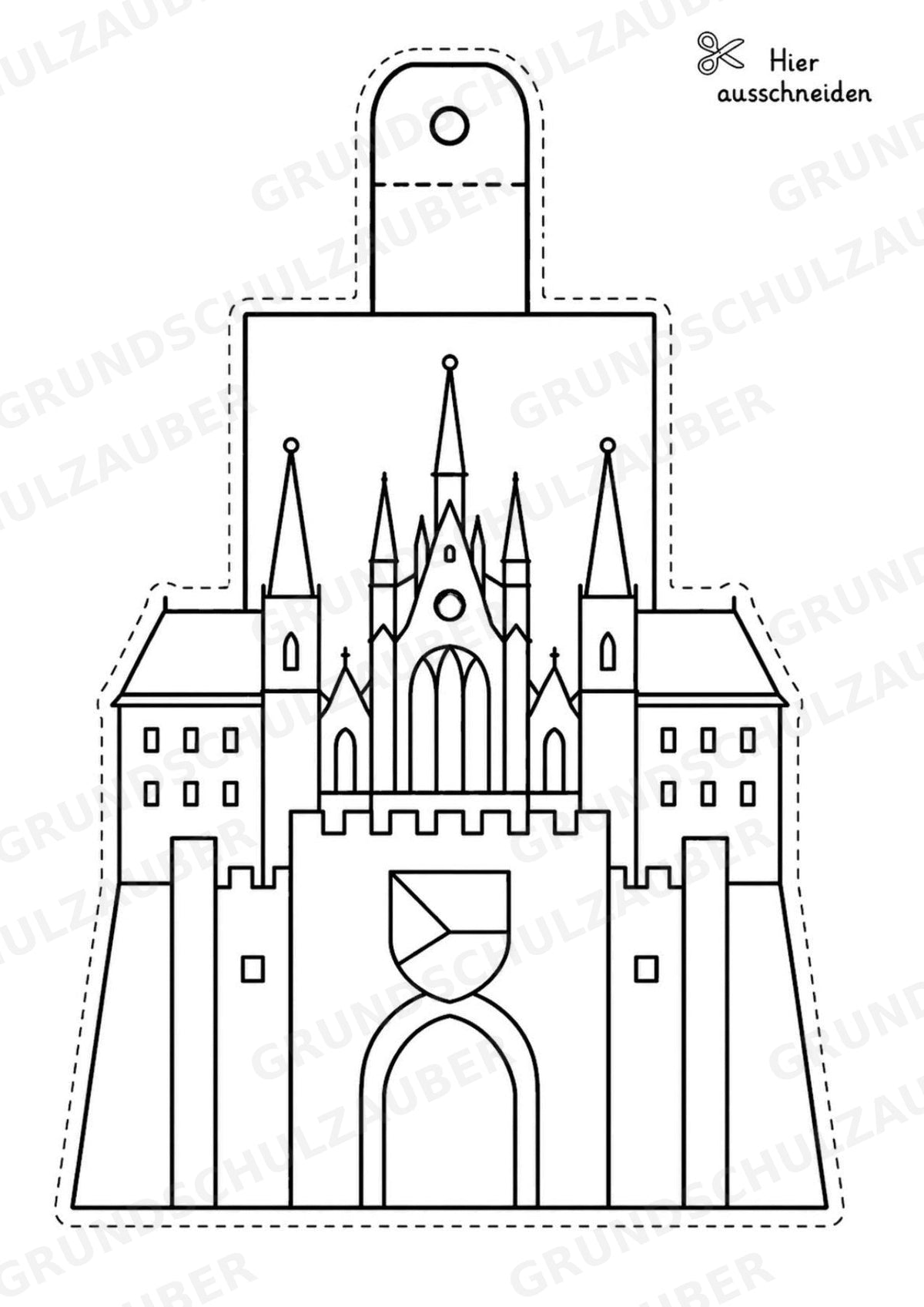 Tschechien – Fensterdeko – Basteln – Ausmalbild – Ausschneiden – 15 Vorlagen – Materialseite 4