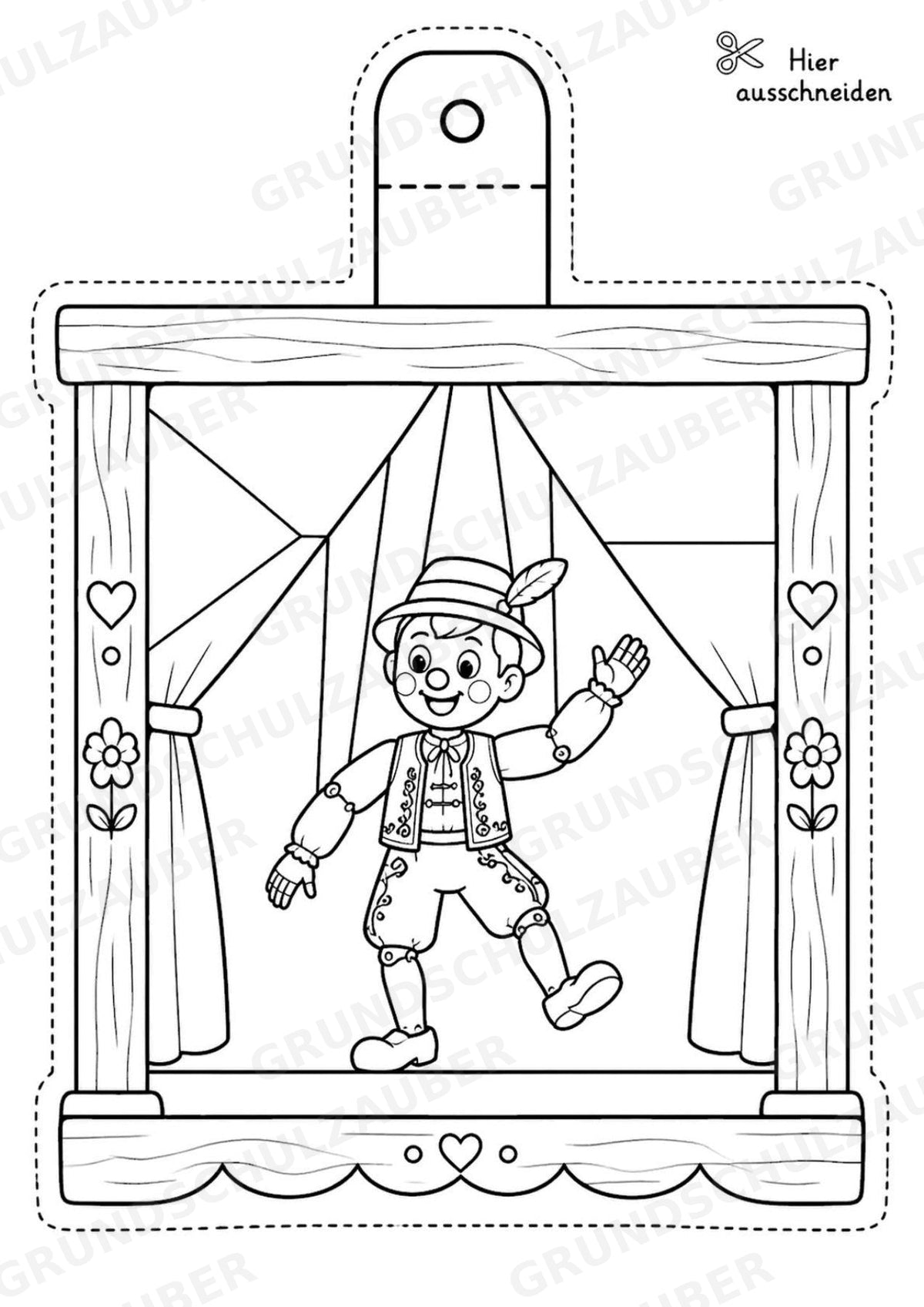 Tschechien – Fensterdeko – Basteln – Ausmalbild – Ausschneiden – 15 Vorlagen – Materialseite 7