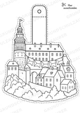 Tschechien – Fensterdeko – Basteln – Ausmalbild – Ausschneiden – 15 Vorlagen – Materialseite 11