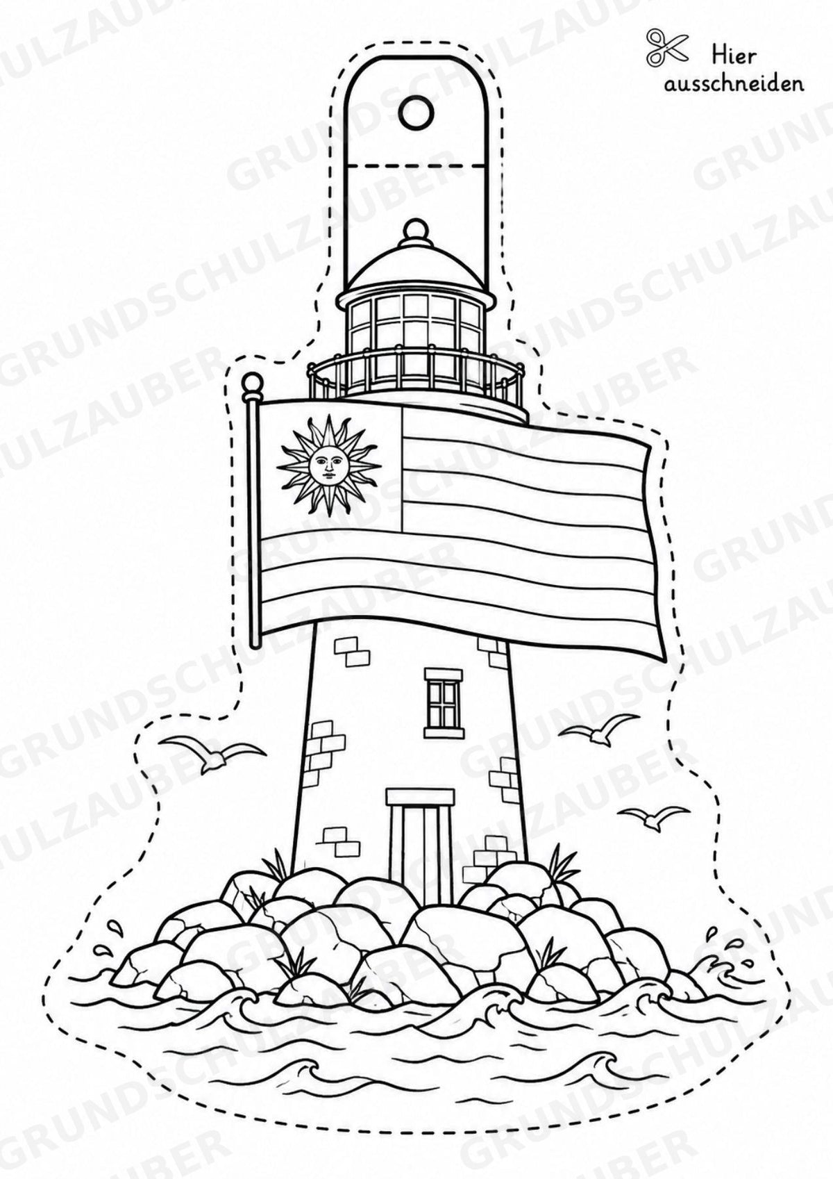 Uruguay – Fensterdeko – Basteln – Ausmalbild – Ausschneiden – 15 Vorlagen – Materialseite 15
