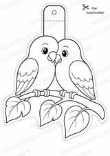 Valentinstag – Fensterdeko – Basteln – Ausmalbild – Ausschneiden – 15 Vorlagen – Materialseite 3