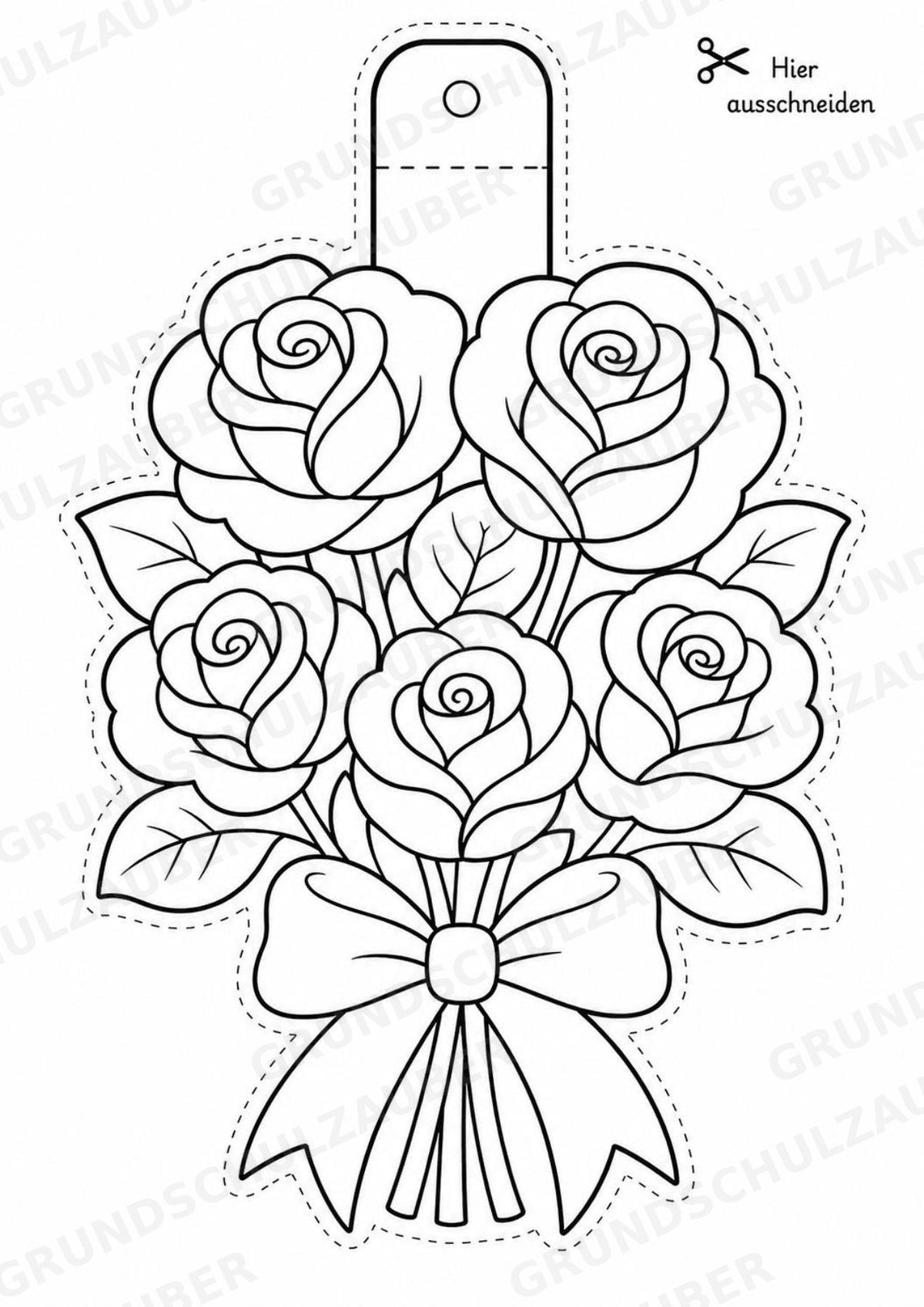 Valentinstag – Fensterdeko – Basteln – Ausmalbild – Ausschneiden – 15 Vorlagen – Materialseite 6