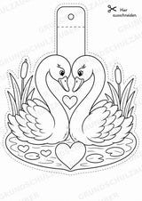 Valentinstag – Fensterdeko – Basteln – Ausmalbild – Ausschneiden – 15 Vorlagen – Materialseite 9