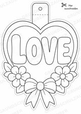 Valentinstag – Fensterdeko – Basteln – Ausmalbild – Ausschneiden – 15 Vorlagen – Materialseite 15