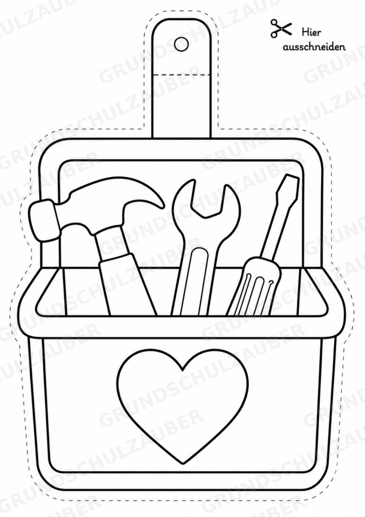 Vatertag – Fensterdeko – Basteln – Ausmalbild – Ausschneiden – 15 Vorlagen – Materialseite 10
