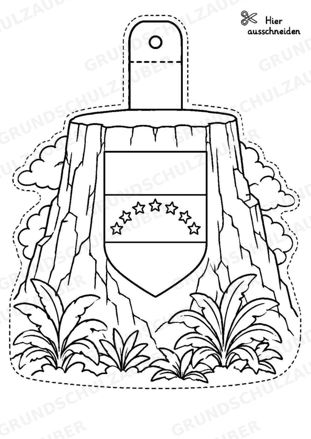 Venezuela – Fensterdeko – Basteln – Ausmalbild – Ausschneiden – 15 Vorlagen – Materialseite 3