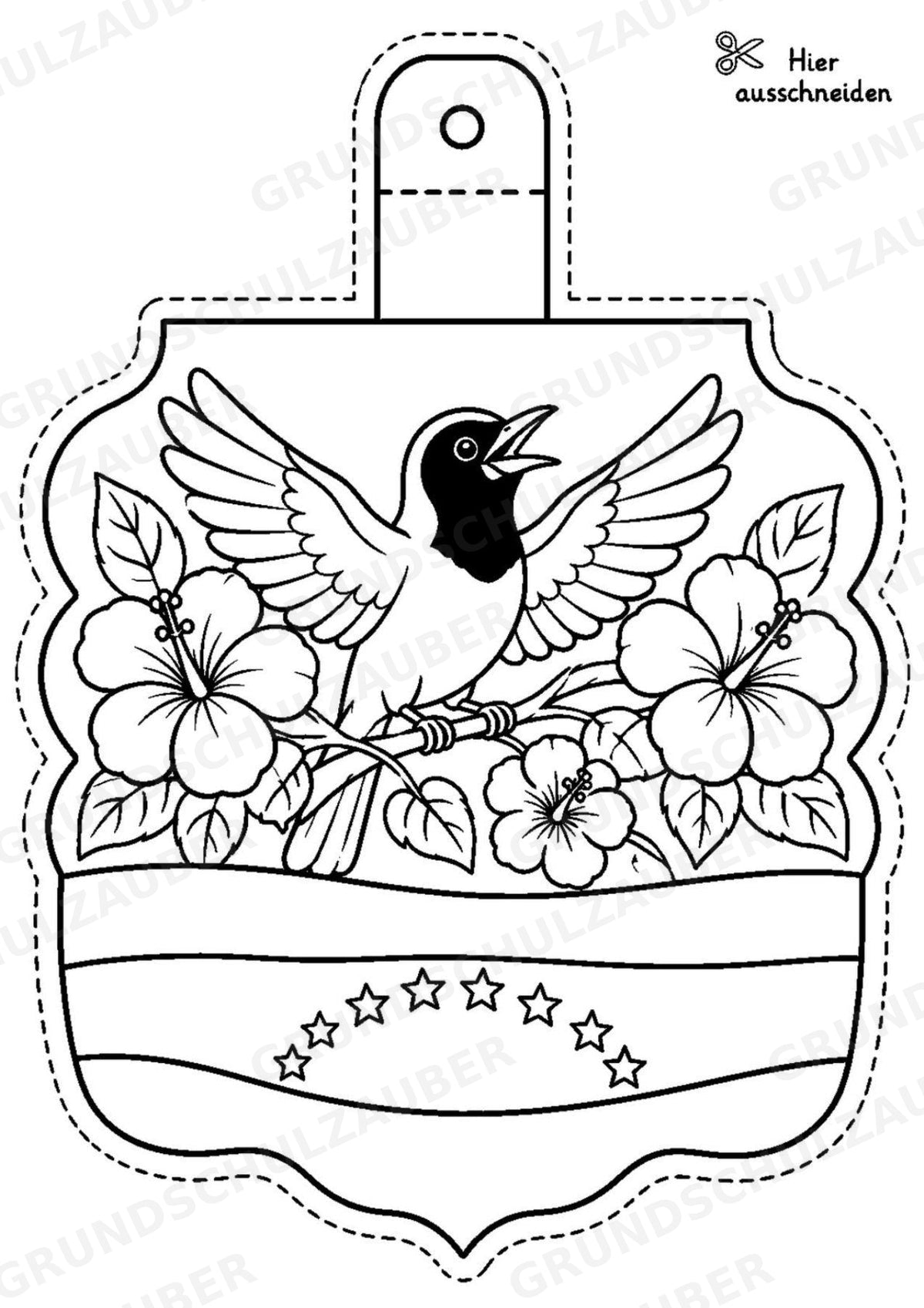 Venezuela – Fensterdeko – Basteln – Ausmalbild – Ausschneiden – 15 Vorlagen – Materialseite 5