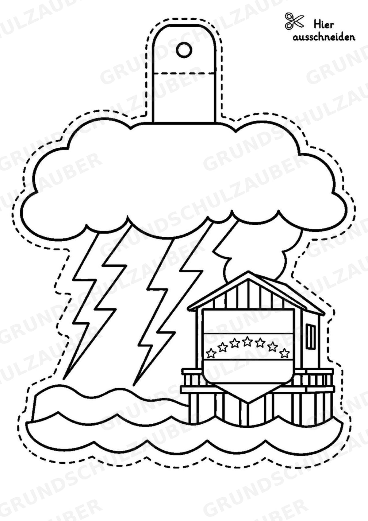 Venezuela – Fensterdeko – Basteln – Ausmalbild – Ausschneiden – 15 Vorlagen – Materialseite 13