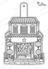 Vietnam – Fensterdeko – Basteln – Ausmalbild – Ausschneiden – 15 Vorlagen – Materialseite 4