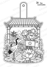 Vietnam – Fensterdeko – Basteln – Ausmalbild – Ausschneiden – 15 Vorlagen – Materialseite 12