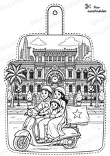 Vietnam – Fensterdeko – Basteln – Ausmalbild – Ausschneiden – 15 Vorlagen – Materialseite 15