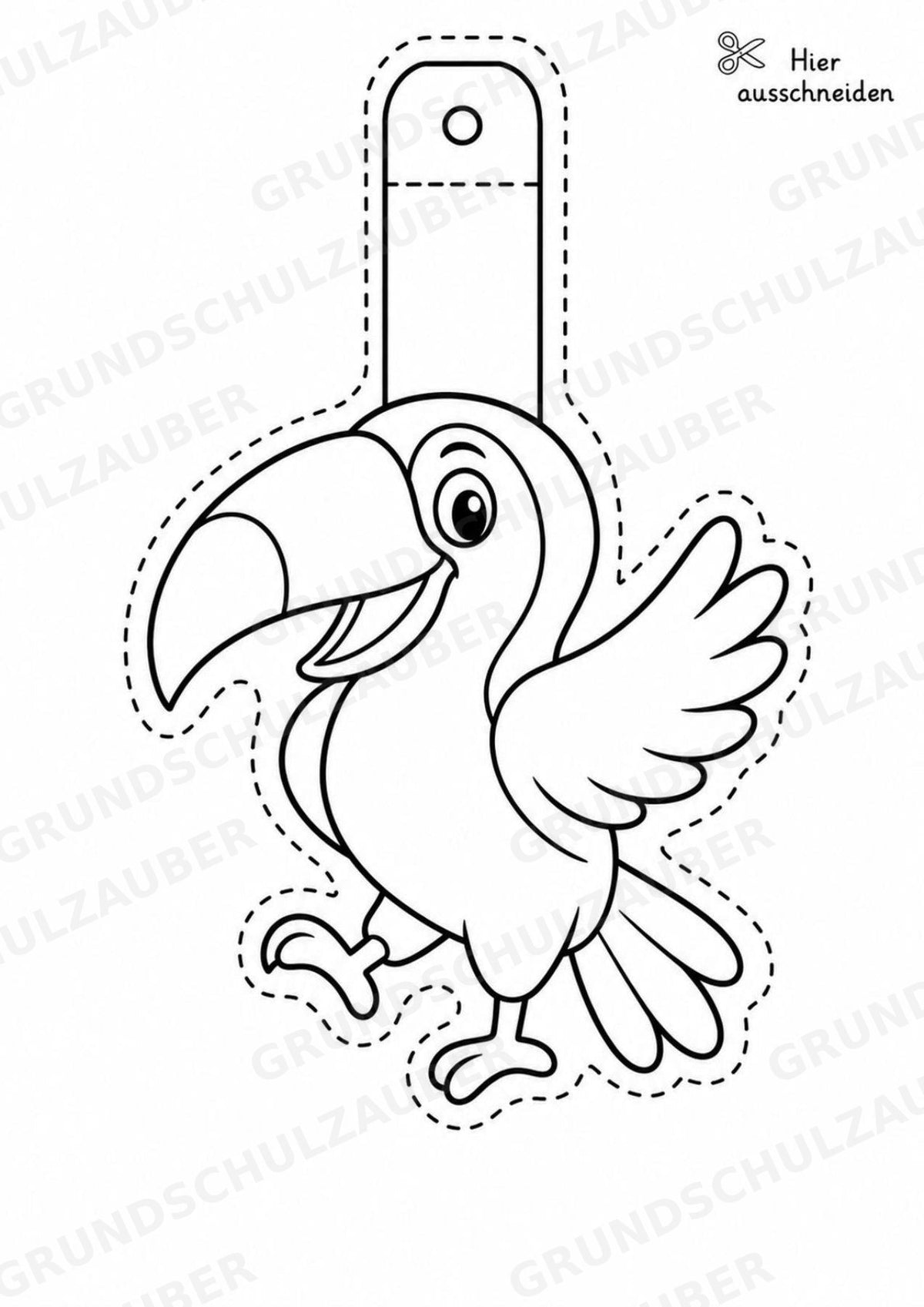 Vogel – Fensterdeko – Basteln – Ausmalbild – Ausschneiden – 15 Vorlagen – Materialseite 10