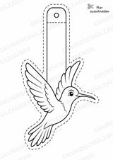 Vogel – Fensterdeko – Basteln – Ausmalbild – Ausschneiden – 15 Vorlagen – Materialseite 11