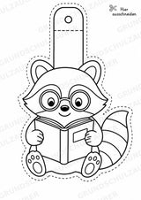 Waschbär – Fensterdeko – Basteln – Ausmalbild – Ausschneiden – 15 Vorlagen – Materialseite 4
