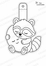 Waschbär – Fensterdeko – Basteln – Ausmalbild – Ausschneiden – 15 Vorlagen – Materialseite 10
