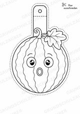 Wassermelone – Fensterdeko – Basteln – Ausmalbild – Ausschneiden – 15 Vorlagen – Materialseite 3