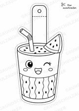 Wassermelone – Fensterdeko – Basteln – Ausmalbild – Ausschneiden – 15 Vorlagen – Materialseite 9