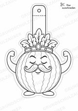 Wassermelone – Fensterdeko – Basteln – Ausmalbild – Ausschneiden – 15 Vorlagen – Materialseite 12