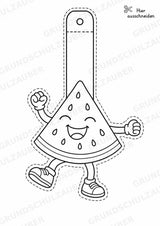 Wassermelone – Fensterdeko – Basteln – Ausmalbild – Ausschneiden – 15 Vorlagen – Materialseite 13