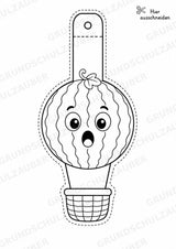 Wassermelone – Fensterdeko – Basteln – Ausmalbild – Ausschneiden – 15 Vorlagen – Materialseite 14