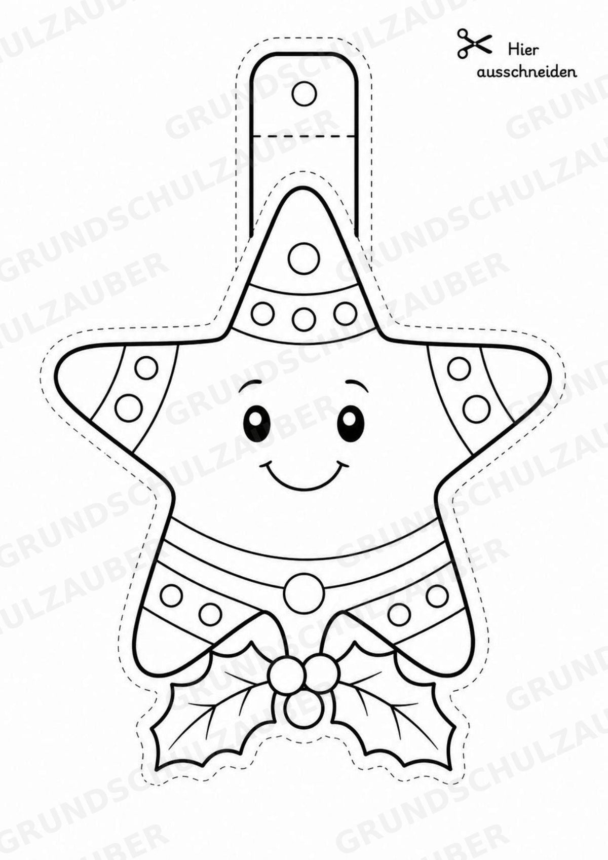 Weihnachten – Fensterdeko – Basteln – Ausmalbild – Ausschneiden – 15 Vorlagen – Materialseite 14