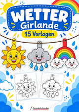 Wetter – Fensterdeko – Basteln – Ausmalbild – Ausschneiden – 15 Vorlagen – Cover