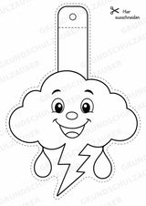 Wetter – Fensterdeko – Basteln – Ausmalbild – Ausschneiden – 15 Vorlagen – Materialseite 4