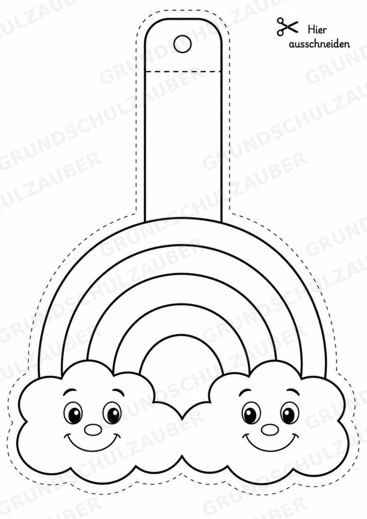 Wetter – Fensterdeko – Basteln – Ausmalbild – Ausschneiden – 15 Vorlagen – Materialseite 5