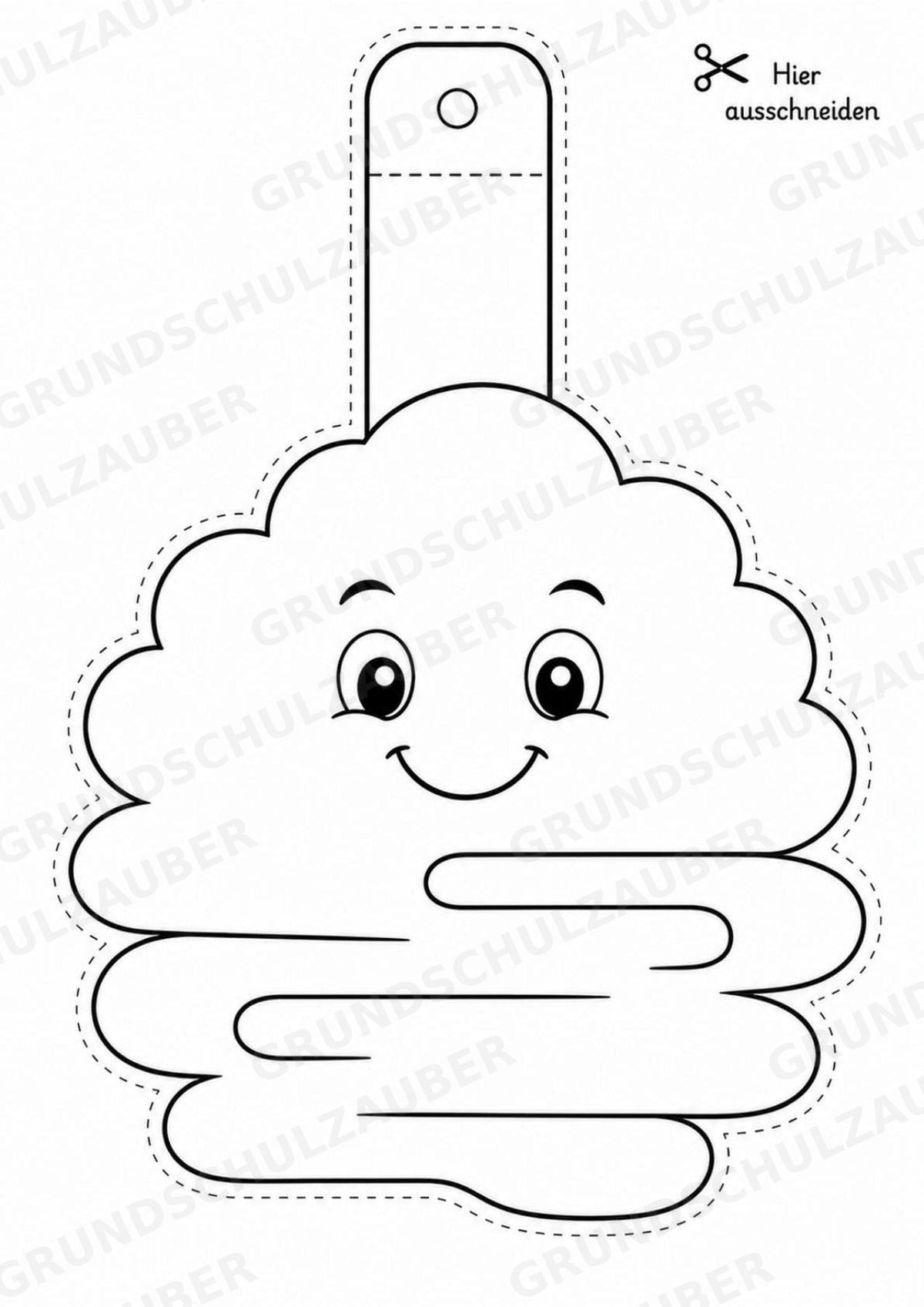 Wetter – Fensterdeko – Basteln – Ausmalbild – Ausschneiden – 15 Vorlagen – Materialseite 14