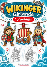 Wikinger – Fensterdeko – Basteln – Ausmalbild – Ausschneiden – 15 Vorlagen – Cover