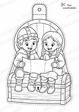 Wikinger – Fensterdeko – Basteln – Ausmalbild – Ausschneiden – 15 Vorlagen – Materialseite 5