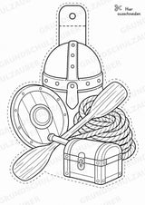 Wikinger – Fensterdeko – Basteln – Ausmalbild – Ausschneiden – 15 Vorlagen – Materialseite 6
