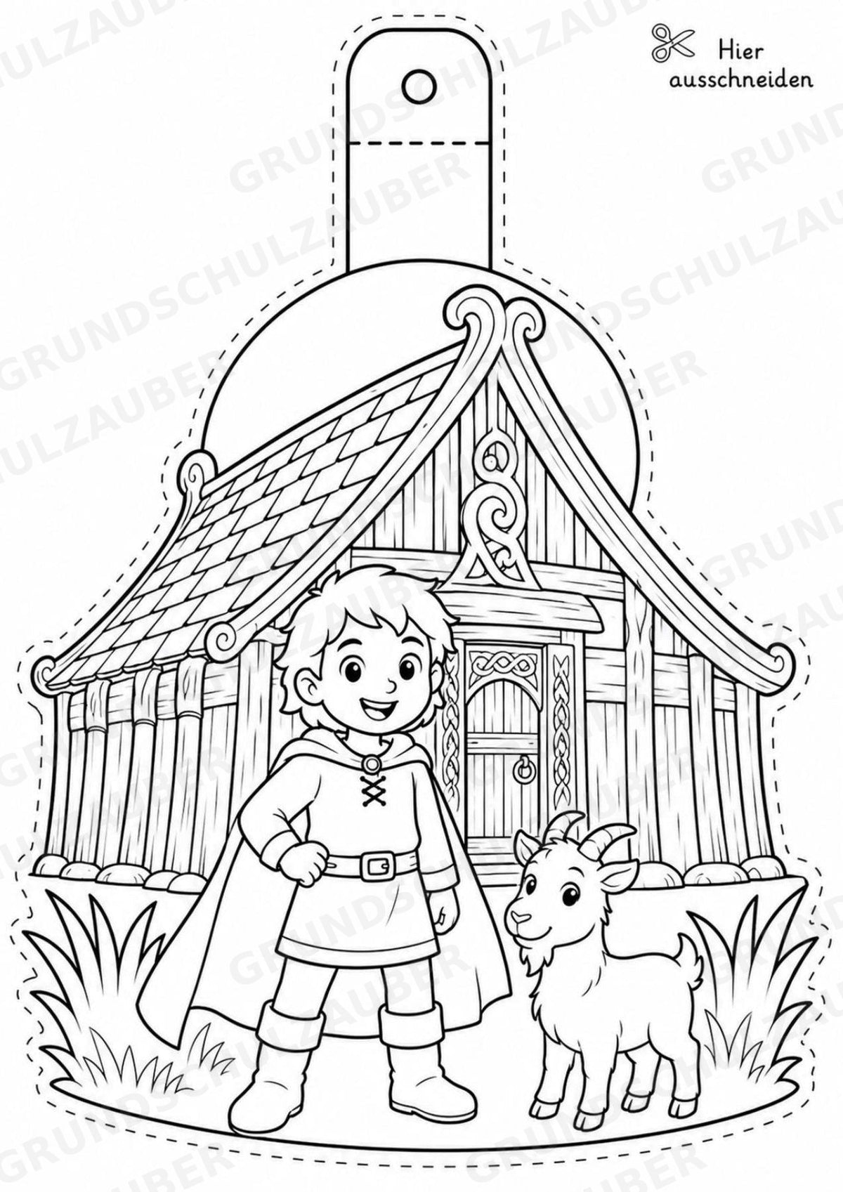 Wikinger – Fensterdeko – Basteln – Ausmalbild – Ausschneiden – 15 Vorlagen – Materialseite 10