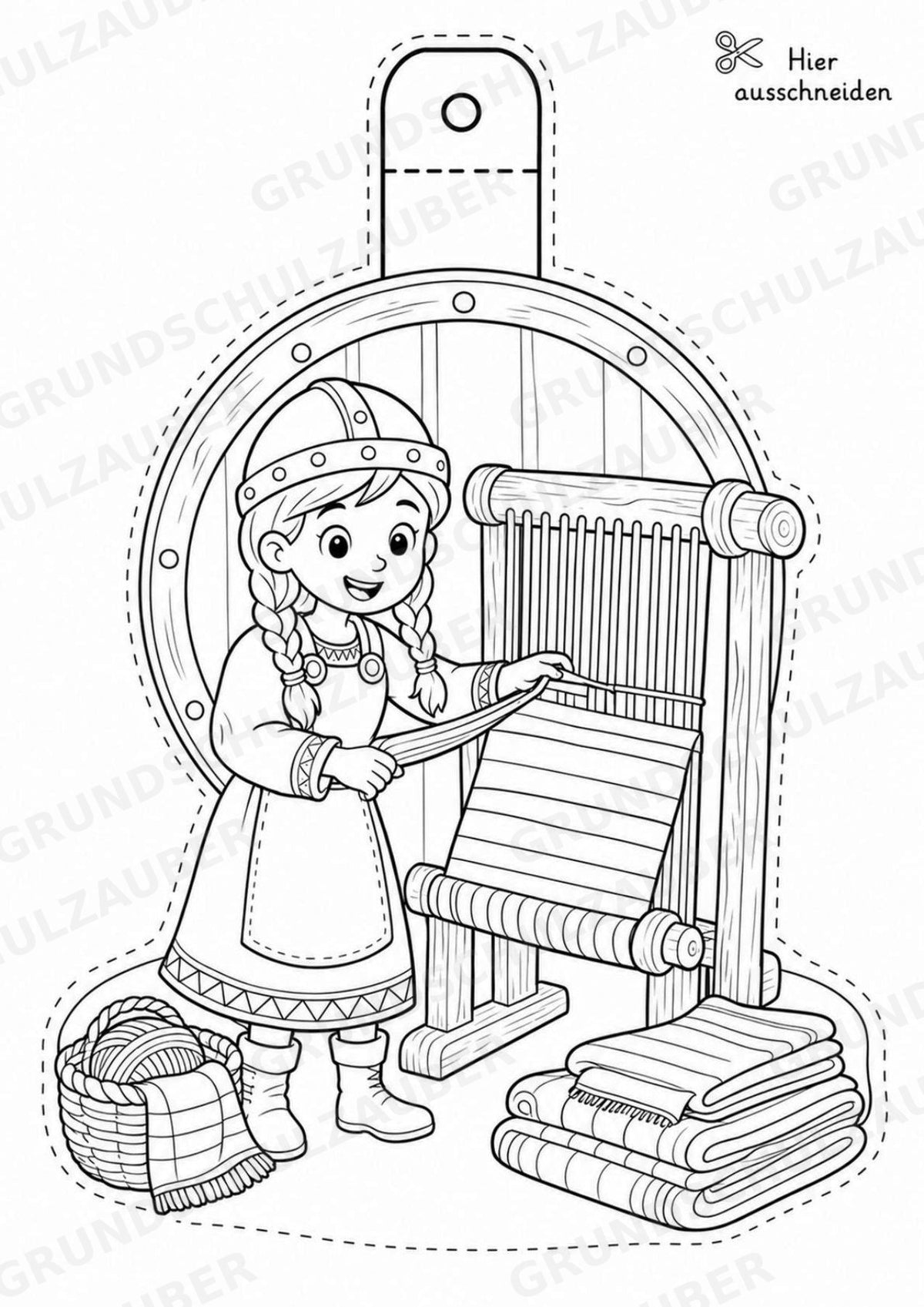 Wikinger – Fensterdeko – Basteln – Ausmalbild – Ausschneiden – 15 Vorlagen – Materialseite 13