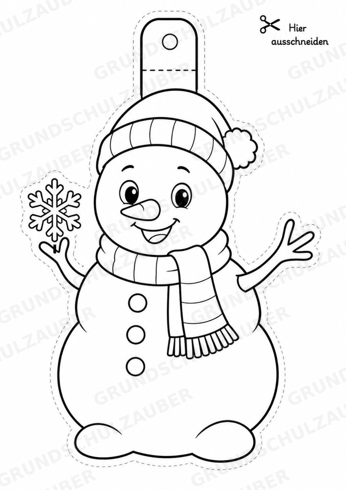 Winter – Fensterdeko – Basteln – Ausmalbild – Ausschneiden – 15 Vorlagen – Materialseite 2