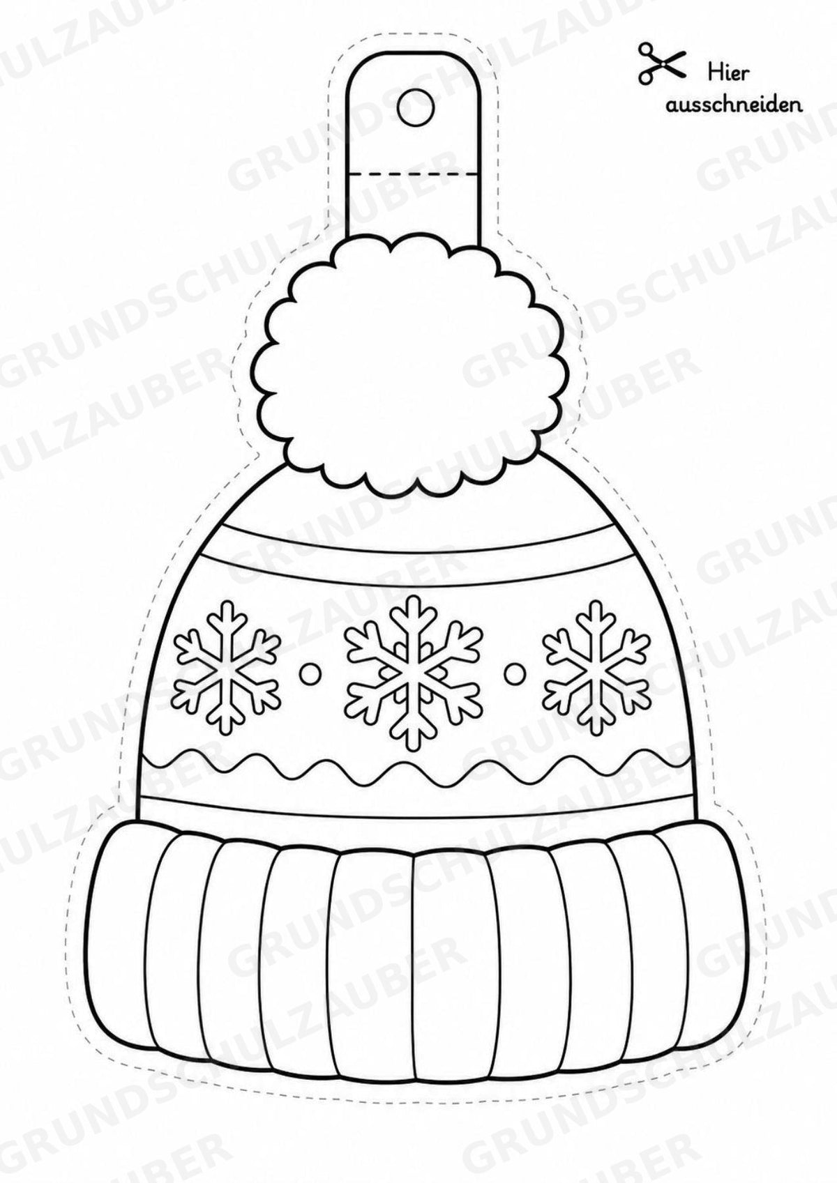 Winter – Fensterdeko – Basteln – Ausmalbild – Ausschneiden – 15 Vorlagen – Materialseite 4