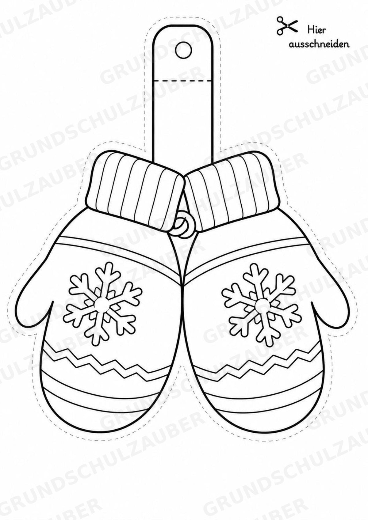 Winter – Fensterdeko – Basteln – Ausmalbild – Ausschneiden – 15 Vorlagen – Materialseite 5