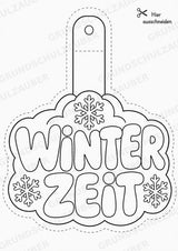 Winter – Fensterdeko – Basteln – Ausmalbild – Ausschneiden – 15 Vorlagen – Materialseite 15