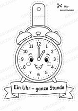 Wir lernen die Uhr – Fensterdeko – Basteln – Ausmalbild – Ausschneiden – 15 Vorlagen – Materialseite 2