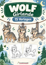 Wolf – Fensterdeko – Basteln – Ausmalbild – Ausschneiden – 15 Vorlagen – Cover