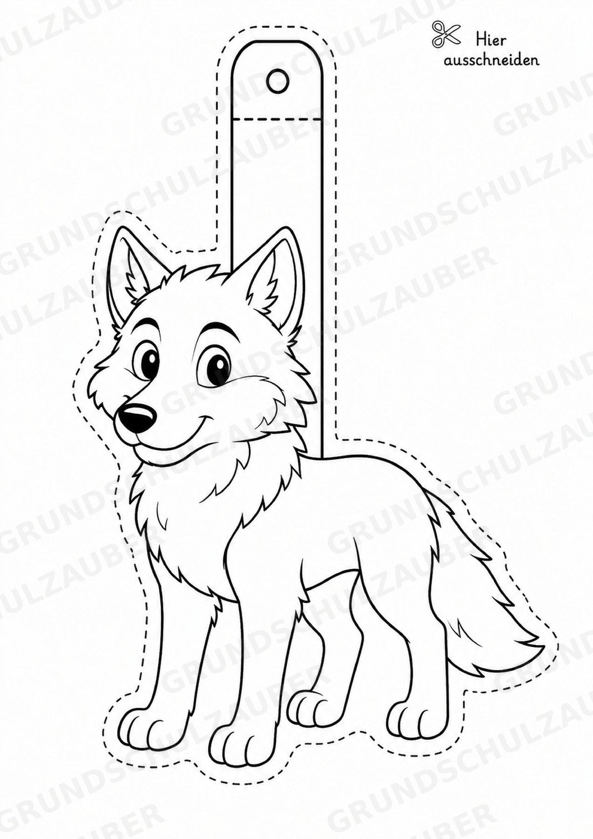 Wolf – Fensterdeko – Basteln – Ausmalbild – Ausschneiden – 15 Vorlagen – Materialseite 2