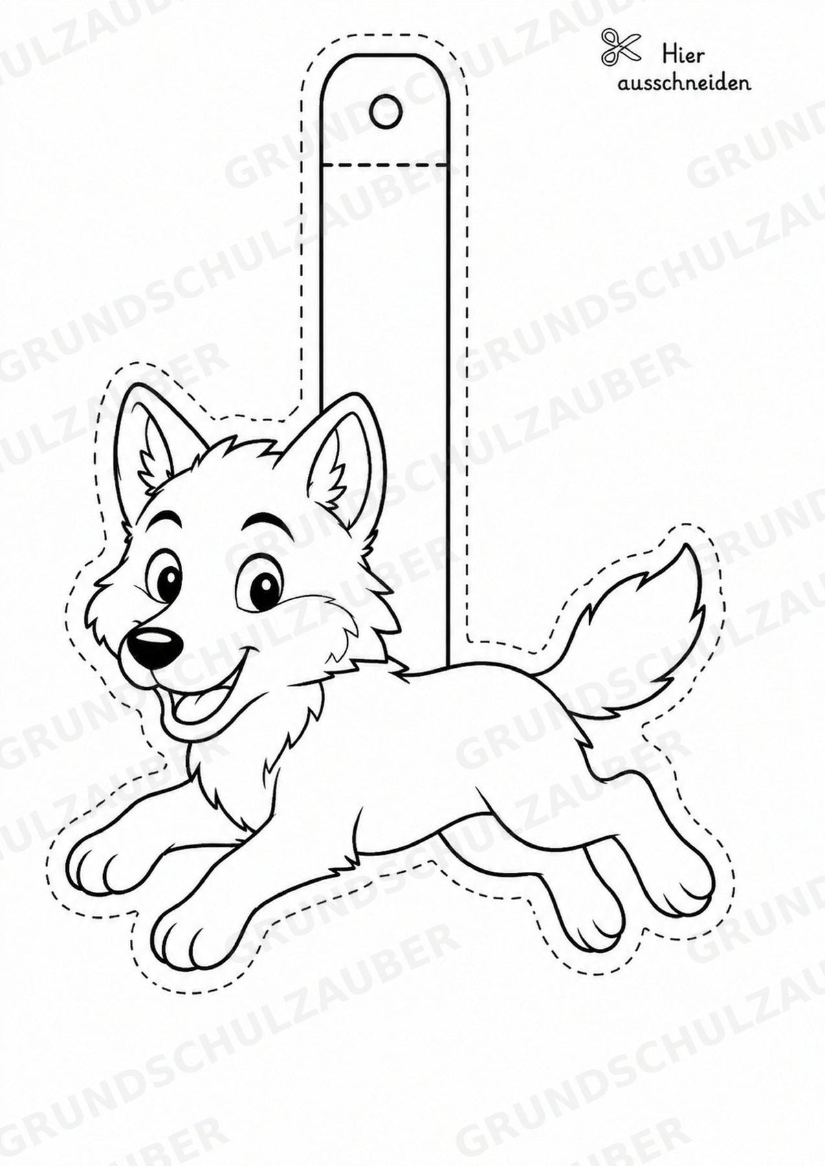 Wolf – Fensterdeko – Basteln – Ausmalbild – Ausschneiden – 15 Vorlagen – Materialseite 3