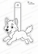 Wolf – Fensterdeko – Basteln – Ausmalbild – Ausschneiden – 15 Vorlagen – Materialseite 3