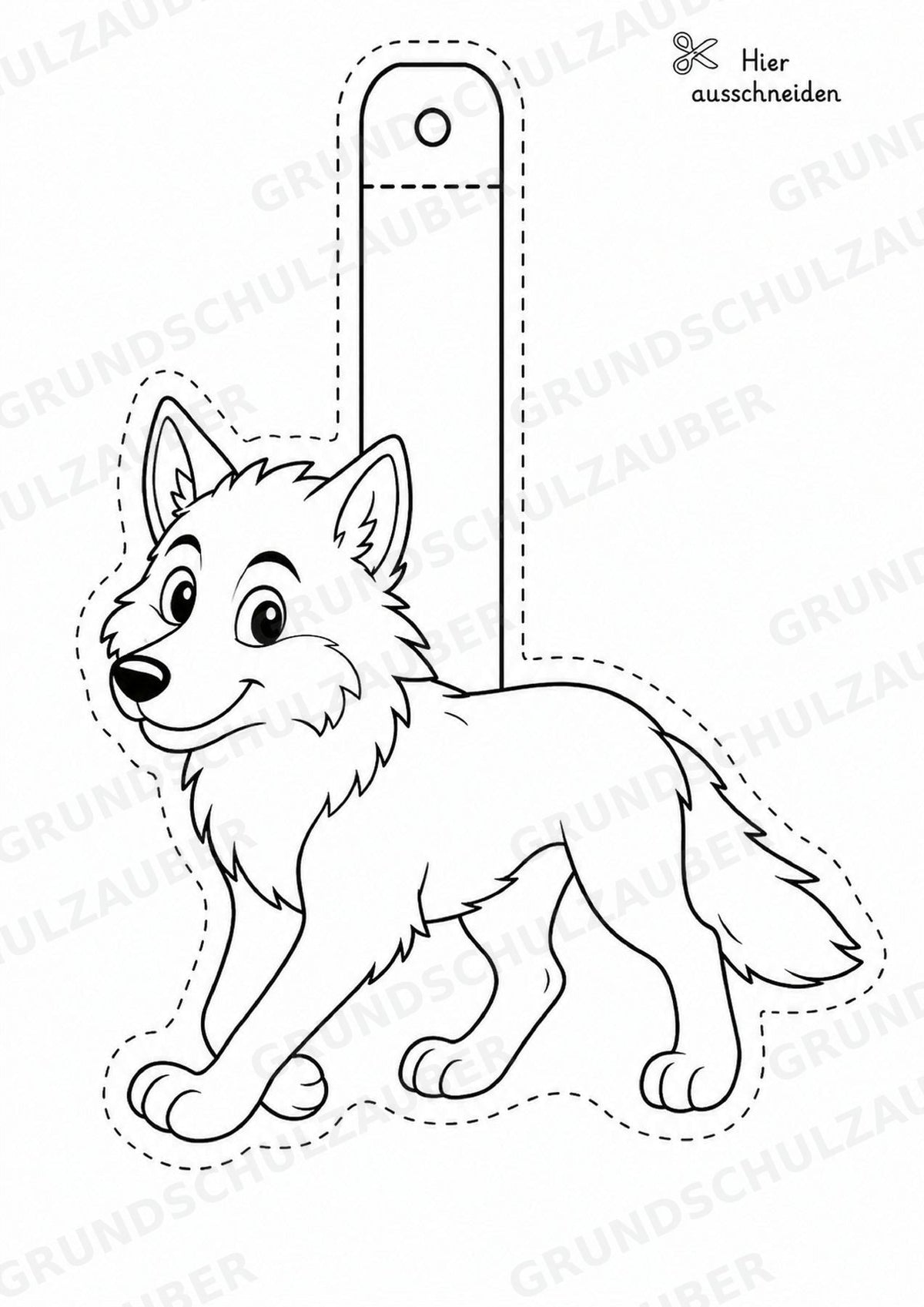 Wolf – Fensterdeko – Basteln – Ausmalbild – Ausschneiden – 15 Vorlagen – Materialseite 4