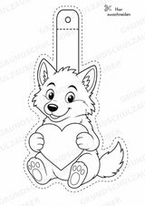 Wolf – Fensterdeko – Basteln – Ausmalbild – Ausschneiden – 15 Vorlagen – Materialseite 6