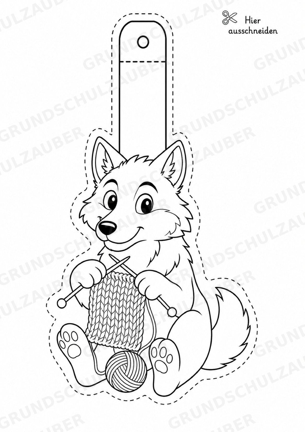 Wolf – Fensterdeko – Basteln – Ausmalbild – Ausschneiden – 15 Vorlagen – Materialseite 8
