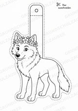 Wolf – Fensterdeko – Basteln – Ausmalbild – Ausschneiden – 15 Vorlagen – Materialseite 9