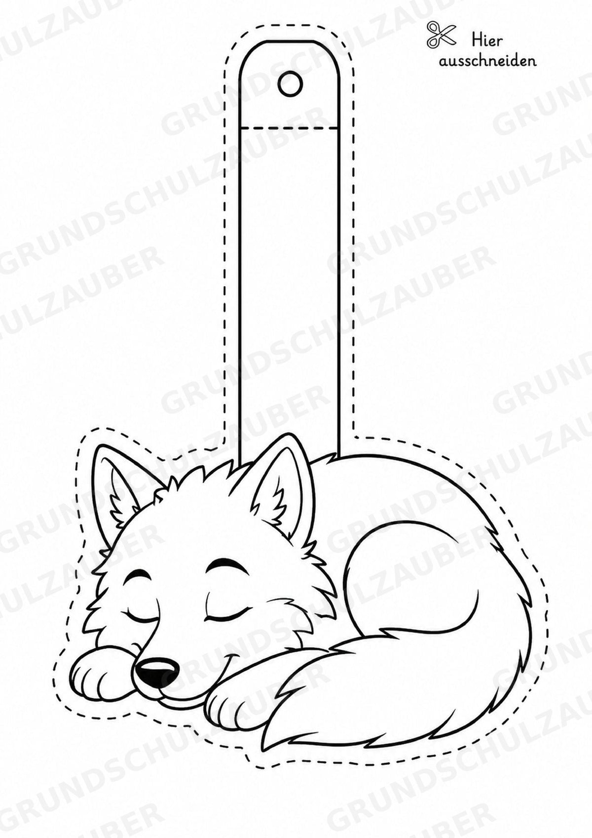 Wolf – Fensterdeko – Basteln – Ausmalbild – Ausschneiden – 15 Vorlagen – Materialseite 10