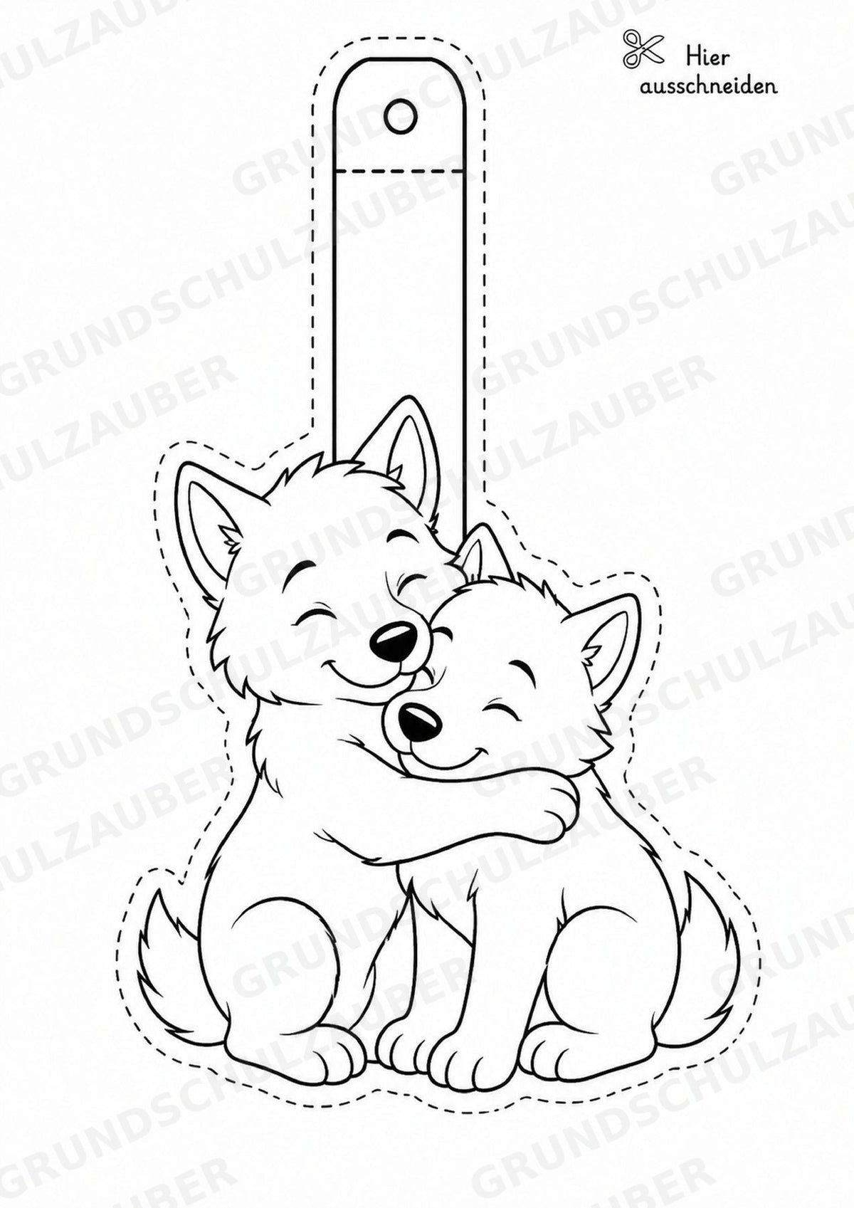 Wolf – Fensterdeko – Basteln – Ausmalbild – Ausschneiden – 15 Vorlagen – Materialseite 12